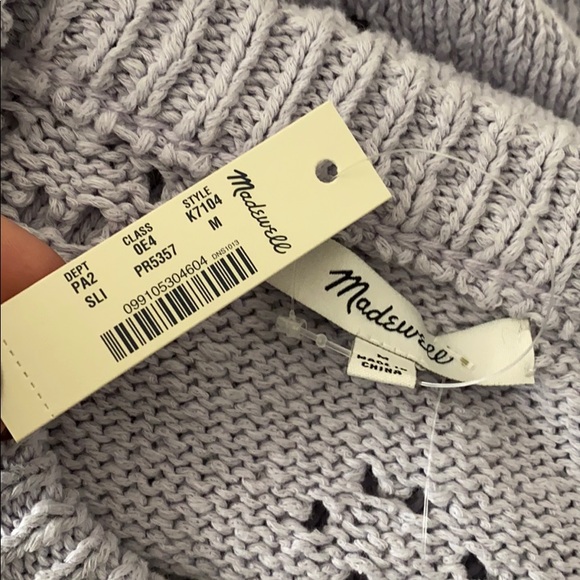 Sold Madewell lavender eyelet sweater - Picture 3 of 3
